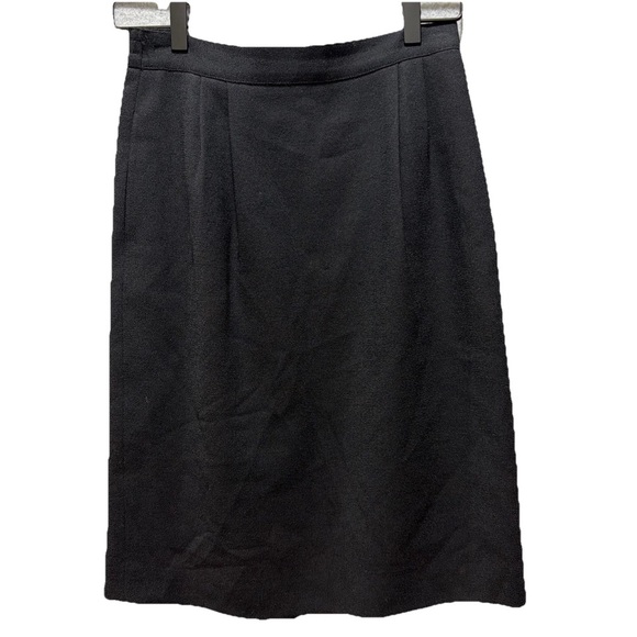 Talbots Dresses & Skirts - Talbots Petites 6 Classic Black Pleated Lined Pencil Skirt 100% Worsted Wool